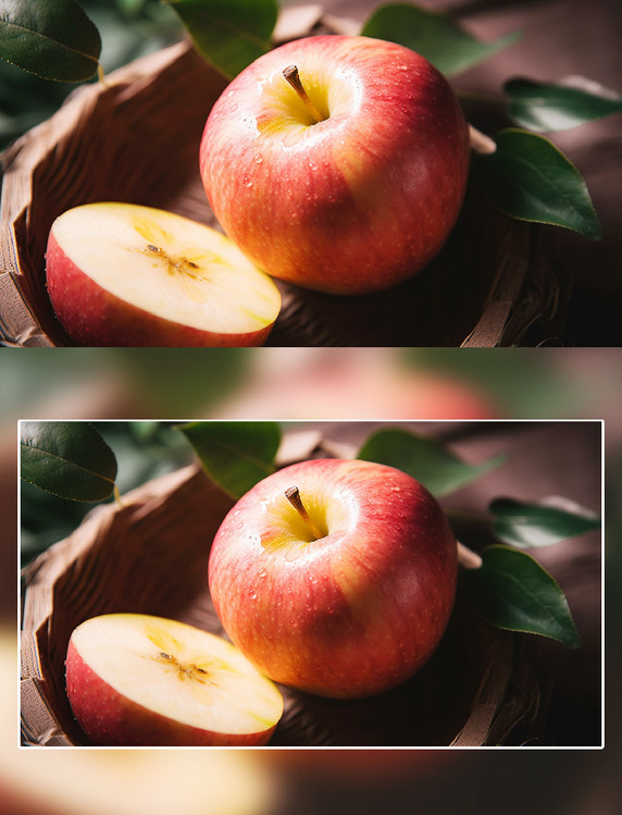 红色新鲜苹果水果摄影