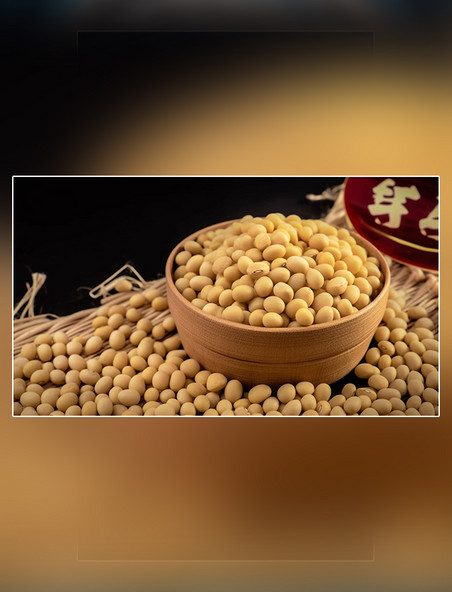 粮食摄影图超级清晰高细节农作物黄豆谷物大豆食物