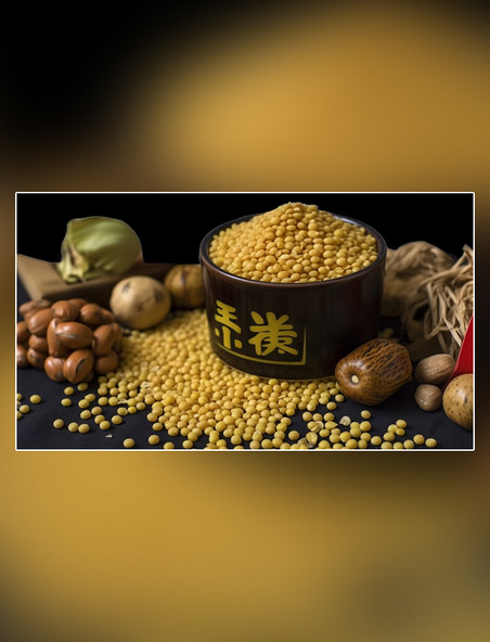 粮食黄豆农作物谷物大豆摄影图超级清晰高细节