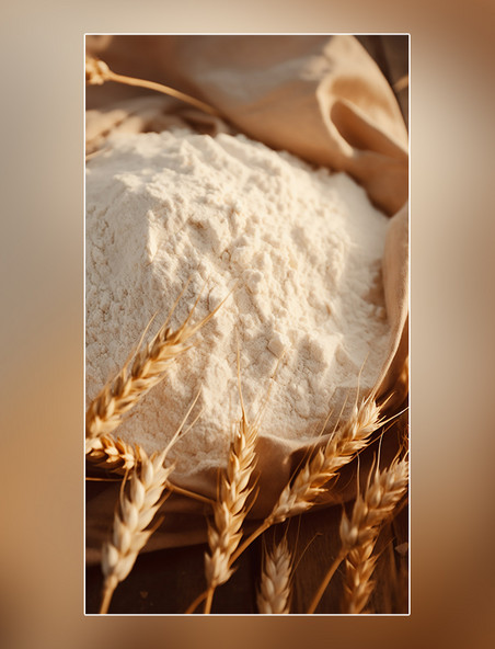粮食面粉小麦麦穗成熟黄金植物白天摄影图小麦麦田