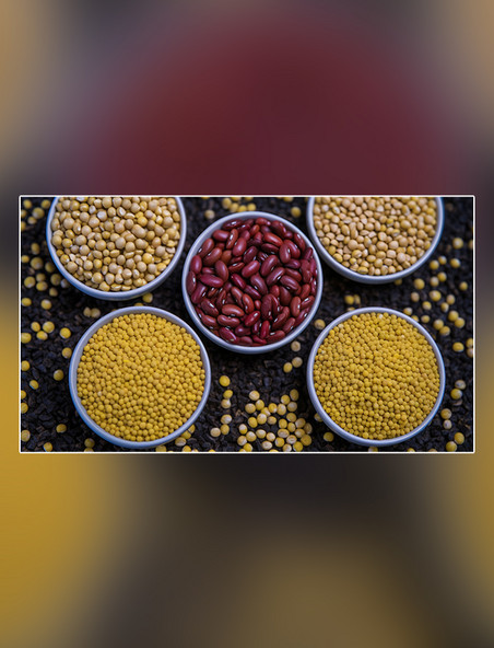 黄豆大豆摄影图超级清晰高细节粮食农作物谷物食物