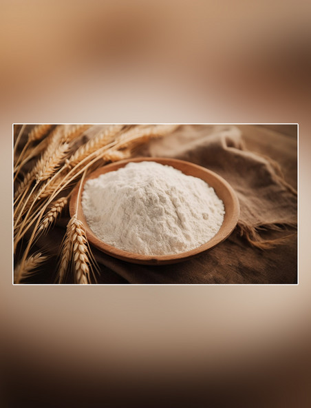 面粉小麦麦穗成熟黄金植物白天小麦麦田生长粮食摄影图