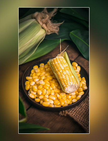 农作物谷物甜玉米新鲜食材玉米果蔬粮食摄影图超级清晰