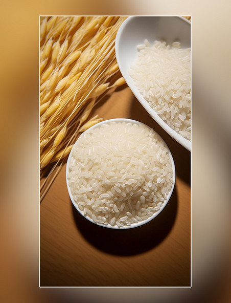 粮食米饭水稻主食白色食材大米营养米饭摄影图