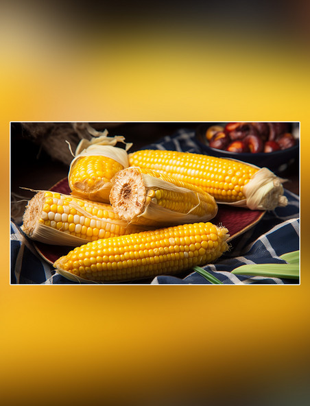 果蔬粮食农作物谷物摄影图甜玉米新鲜食材玉米
