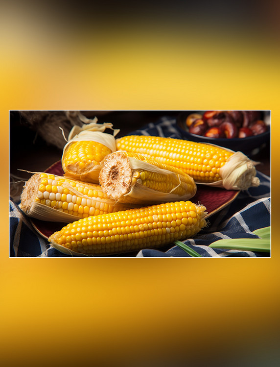 果蔬粮食农作物谷物摄影图甜玉米新鲜食材玉米
