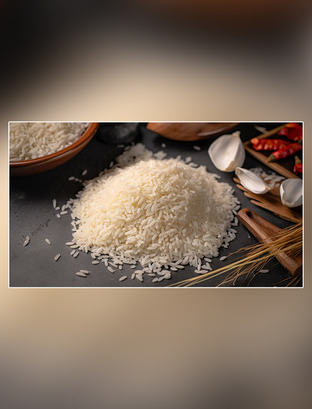 粮食米饭主食白色食材大米摄影图超级清晰营养米饭