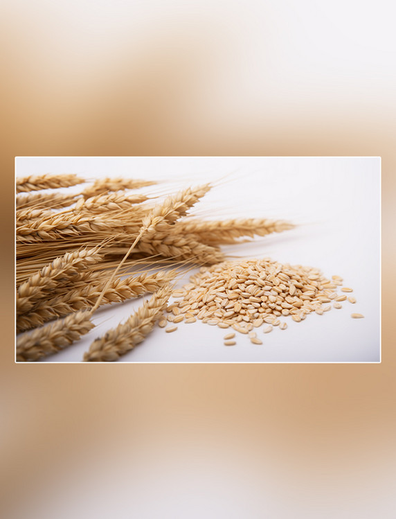 小麦麦田生长粮食摄影图成熟黄金小麦麦穗植物白天