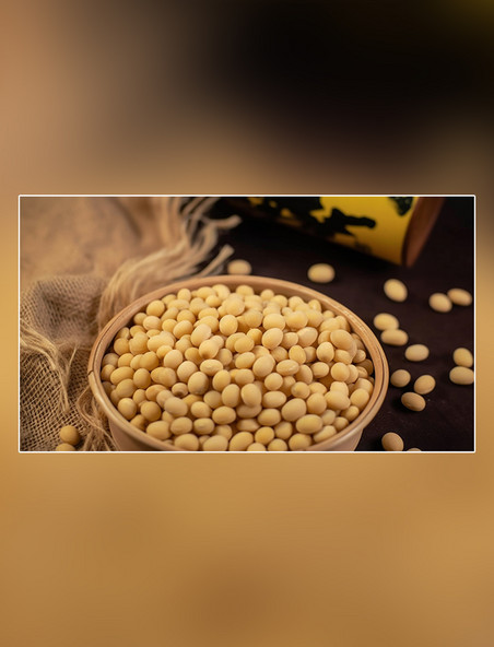 农作物黄豆超级清晰高细节谷物大豆粮食摄影图食物