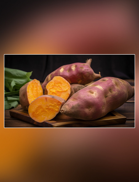 地瓜超级清晰高细节红薯蔬菜美食白天小吃摄影图