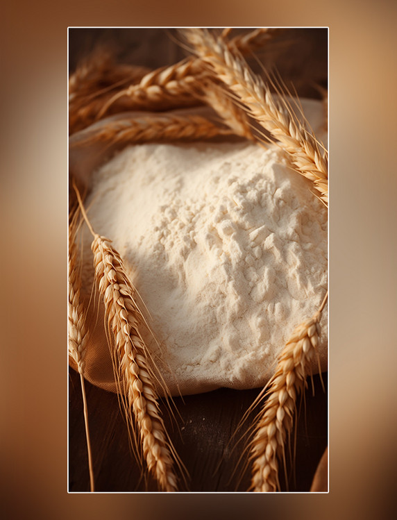 小麦麦田粮食面粉小麦麦穗成熟黄金植物白天摄影图