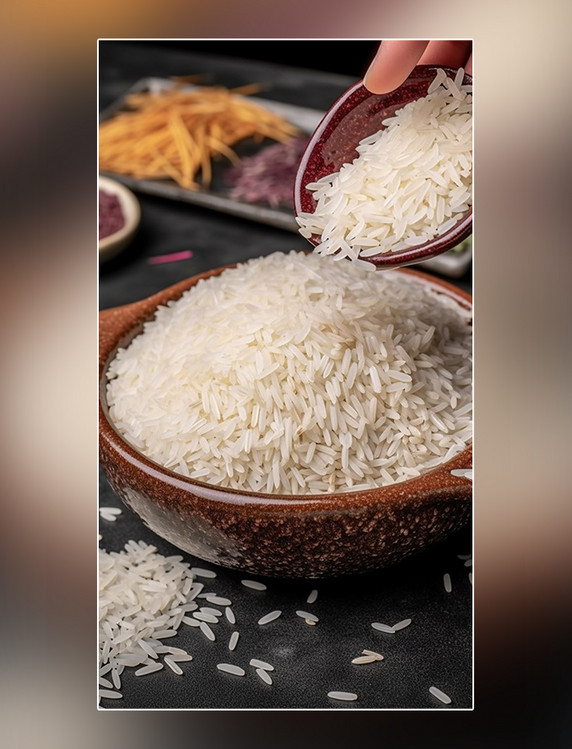 粮食米饭主食大米营养米饭摄影图超级清晰