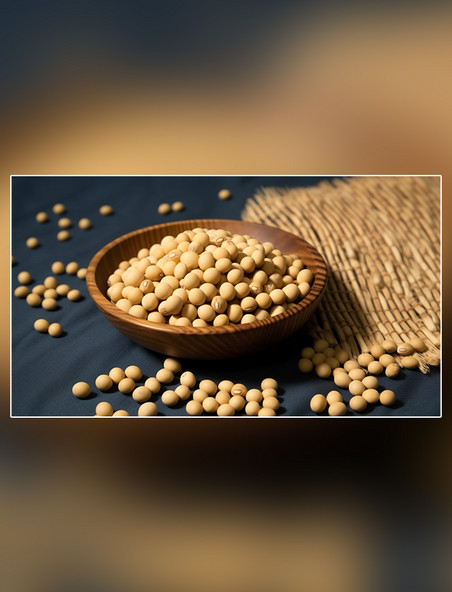 粮食超级清晰高细节黄豆农作物谷物大豆摄影图
