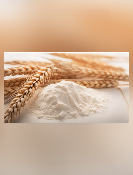 摄影图面粉小麦麦穗成熟黄金植物白天小麦麦田生长粮食