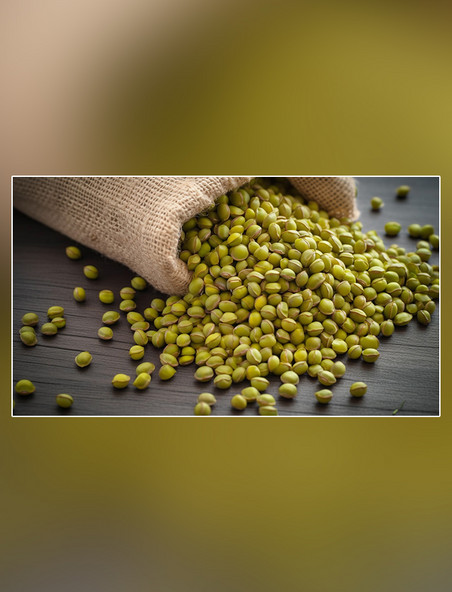 超级绿豆五谷杂粮食材绿豆粥豆类营养物质摄影图