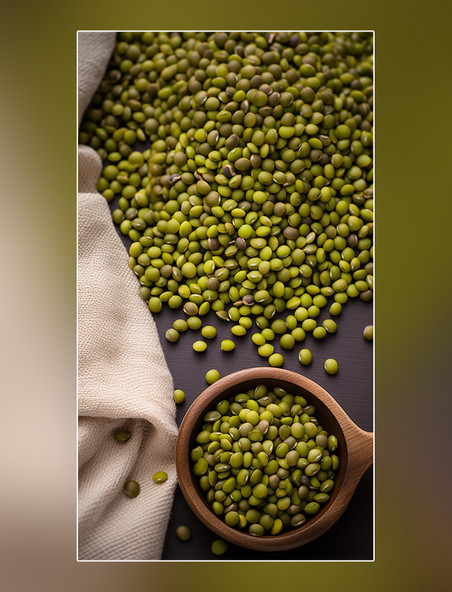 食材绿豆粥营养物质摄影图超级豆类绿豆五谷杂粮