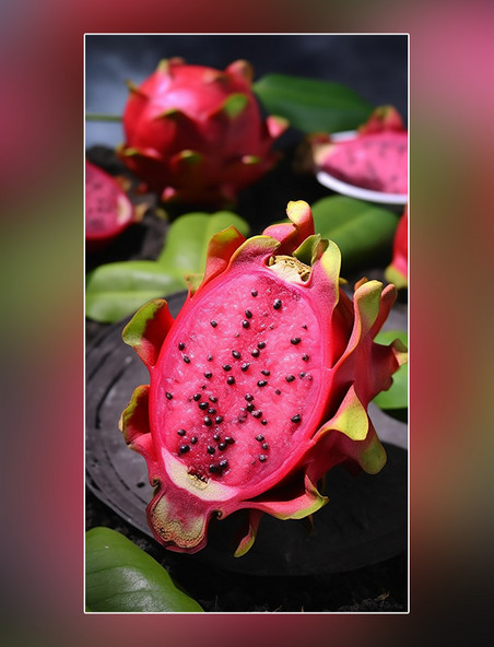 水果鲜甜水果农场火龙果园水果摄影图超级清晰