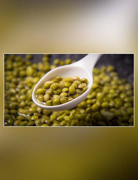 绿豆食材绿豆粥五谷杂粮豆类营养物质摄影图超级