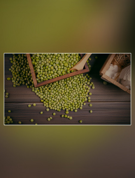 豆类绿豆五谷杂粮食材绿豆粥营养物质摄影图