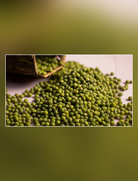 绿豆摄影图超级五谷杂粮食材绿豆粥豆类营养物质