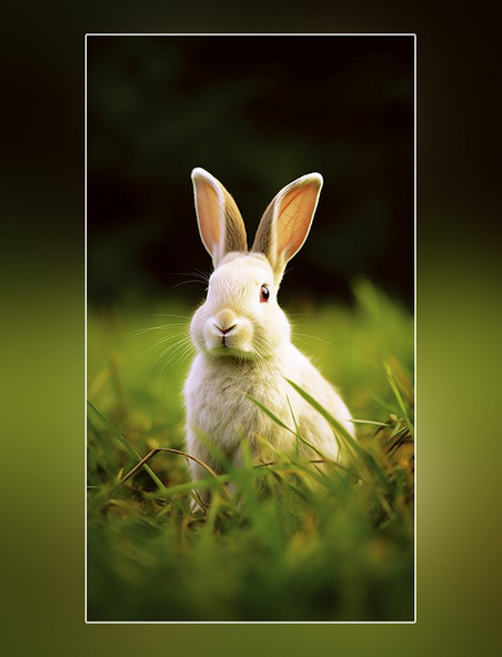 野外哺乳动物摄影图超级清晰兔子白天家畜草地可爱兔子畜牧业