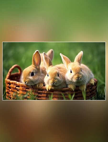 摄影图超级清晰哺乳动物兔子野外白天家畜草地可爱兔子畜牧业