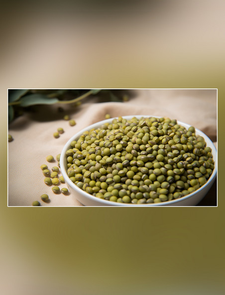 五谷杂粮豆类绿豆绿豆粥食材营养物质摄影图