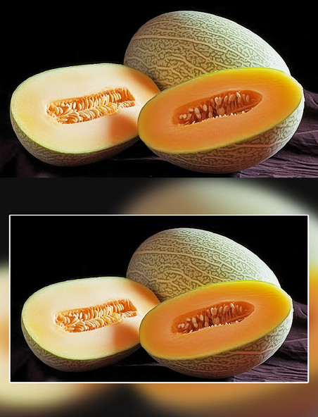 新鲜哈密瓜水果摄影