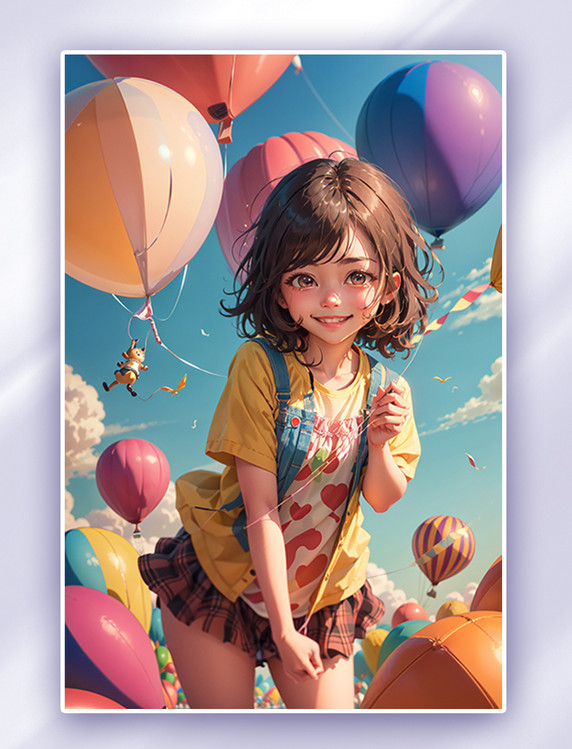 61儿童节快乐玩耍童年插画