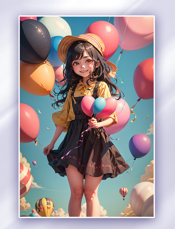 61儿童节快乐玩耍卡通插画