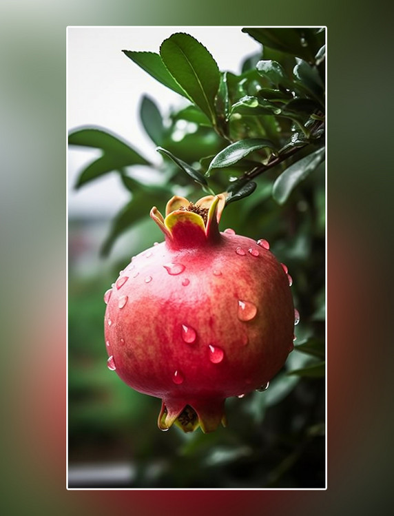 新鲜石榴红色软籽多汁摄影图超级清晰高细节成熟水果特写石榴水果