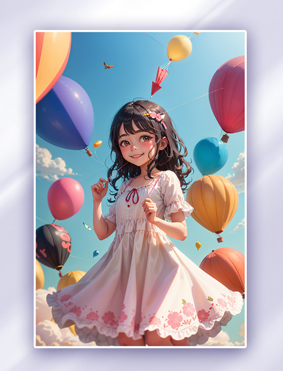 卡通61儿童节快乐玩耍插画