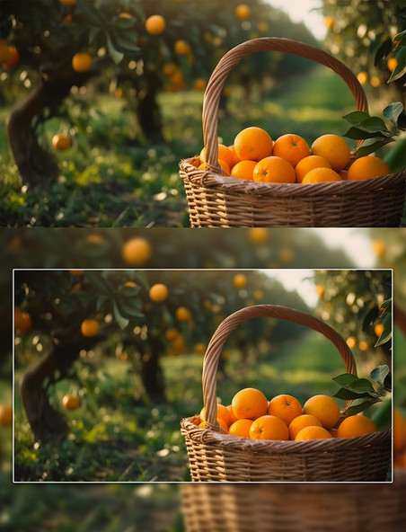 果园果实一篮柑橘