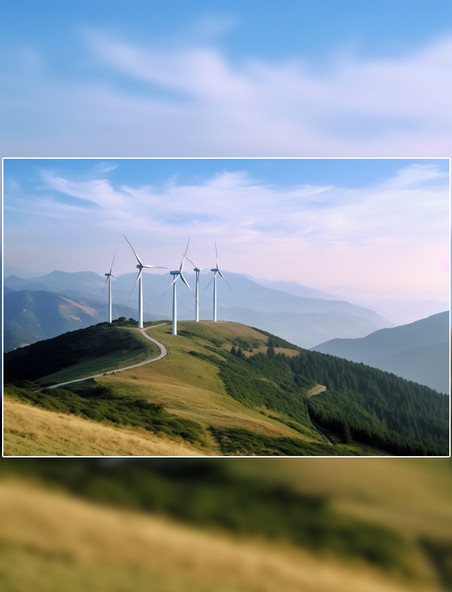 风力发电图片环保风能高清摄影图