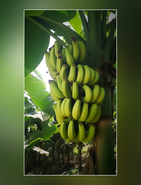 香蕉树香蕉果园水果新鲜香蕉摄影图果园热带水果