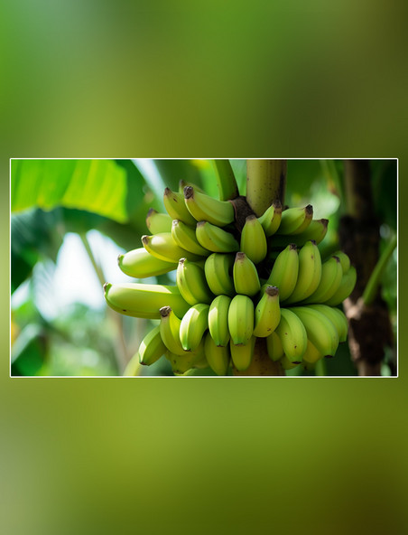 香蕉果园水果新鲜香蕉摄影图