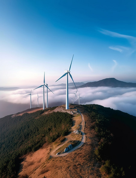 新能源环保风能摄影图风扇风能图片