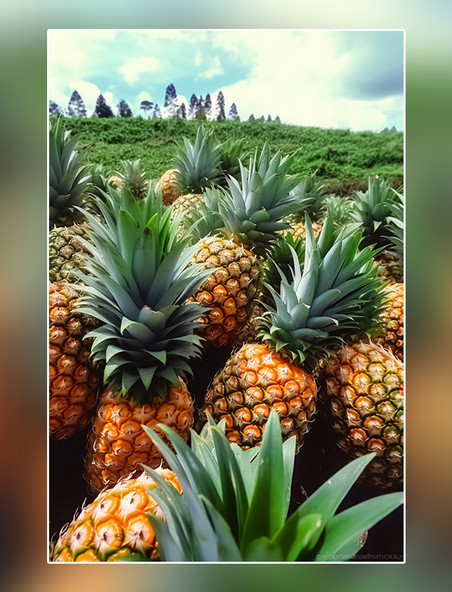 水果凤梨菠萝农场摄影