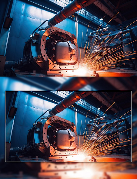 现代工业焊接机器人