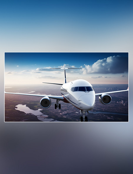 飞机运输飞行私人飞机广阔视角摄影图旅行者航空飞机交通工具