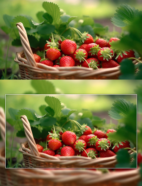 新鲜水果草莓果实