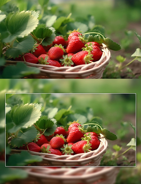  水果种植草莓果实 
