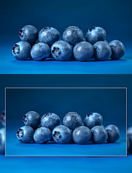 一堆美味浆果蓝莓