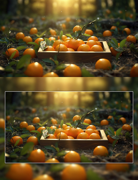 果园里的新鲜橙子