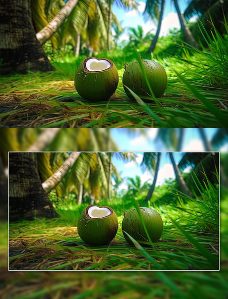 热带水果椰果椰子