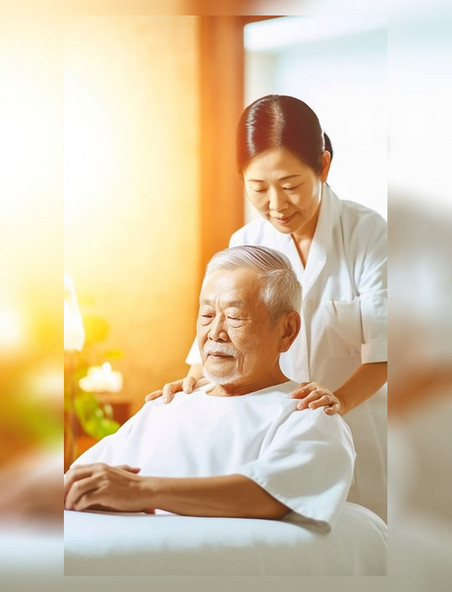 中式肩膀按摩中国老人养老院