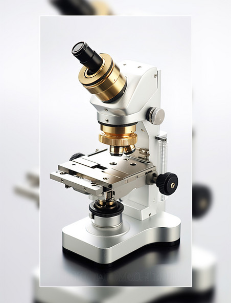 精密仪器白色显微镜