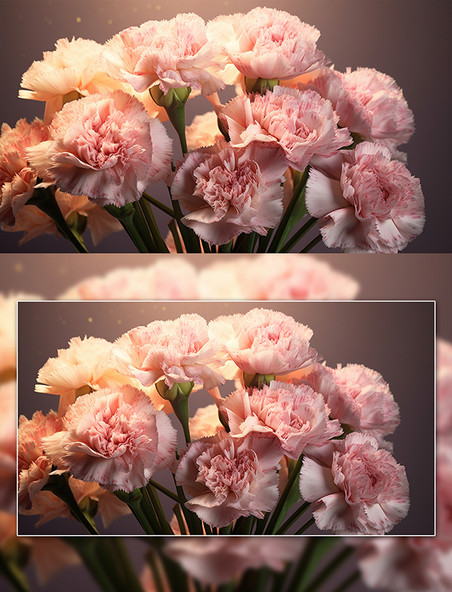粉红色康乃馨鲜花花束