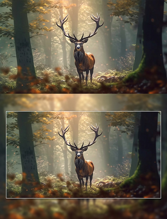 森林中野生动物鹿