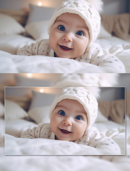 可爱宝贝婴儿微笑